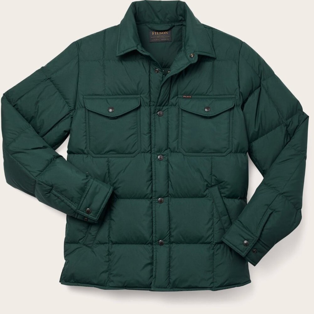 FILSON LIGHT-WEIGHT PUFFER DOWN SHIRT JACKET SIZE L